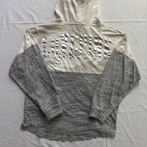 Victoria Secret PINK Varsity Pullover Womens Size M Long Sleeve Hoodie Grey Camo